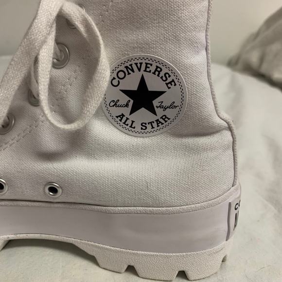 All White Converse High Tops - Picture 7 of 7